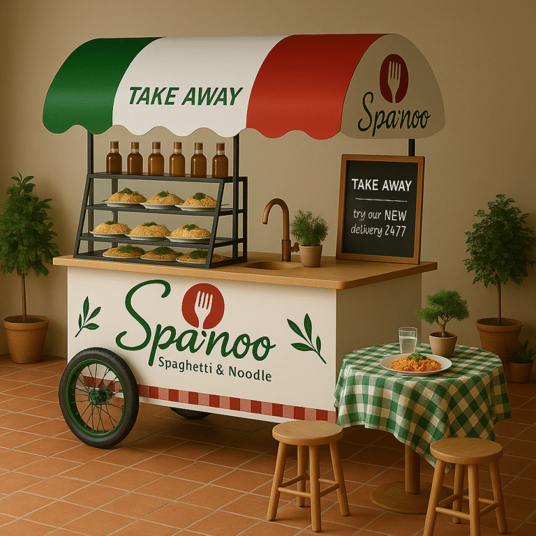 Xe đẩy SpaNoo Quận 7 - bán đồ ăn take away